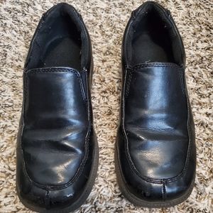 Boys Black Dress Shoes slip on church 1 little